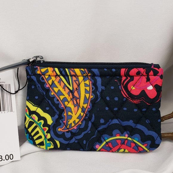 Vera Bradley Coin Purse, Twilight Paisley Pattern - Picture 3 of 4